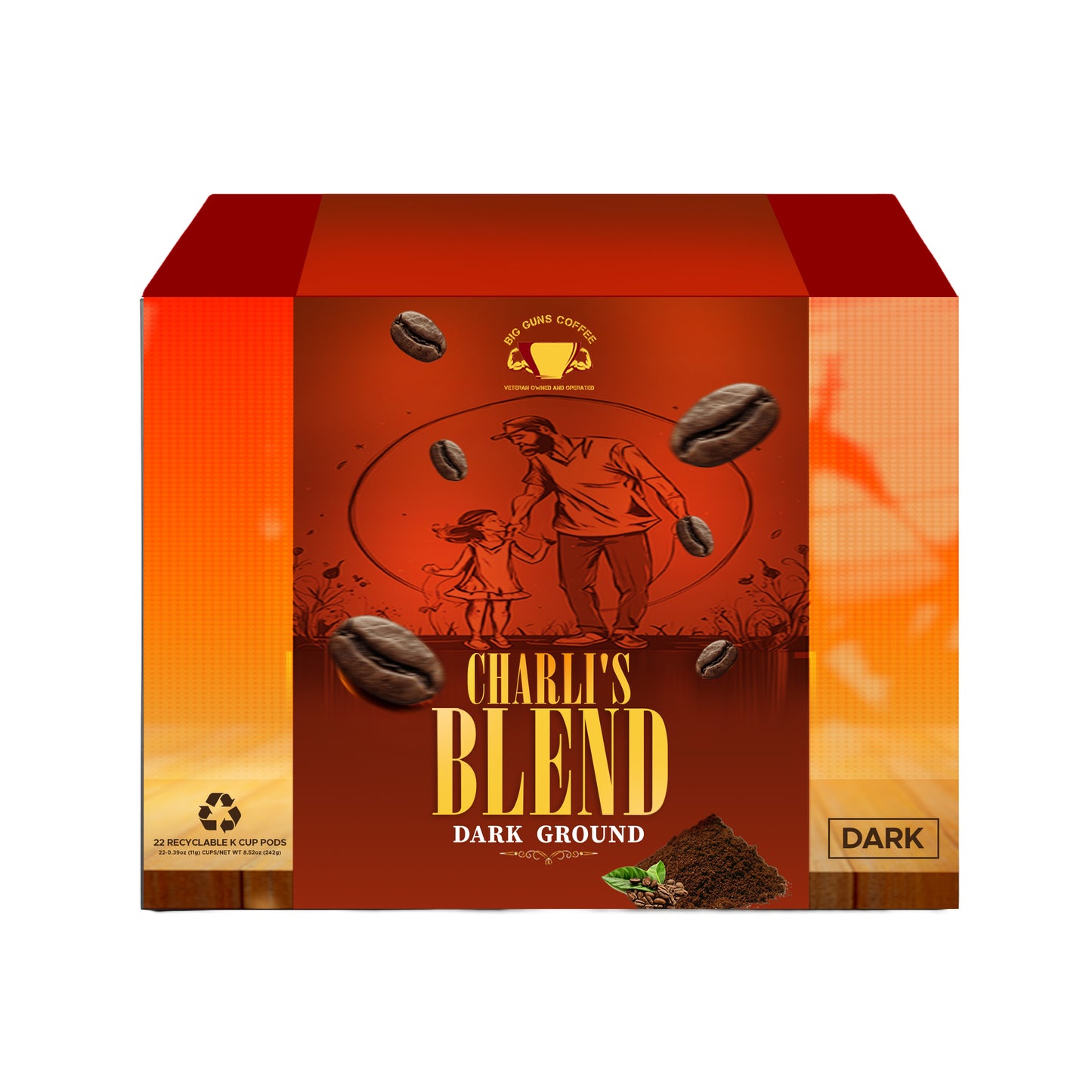 Big Guns Coffee's Charli's Blend 60 Pack Single Serve K Cups