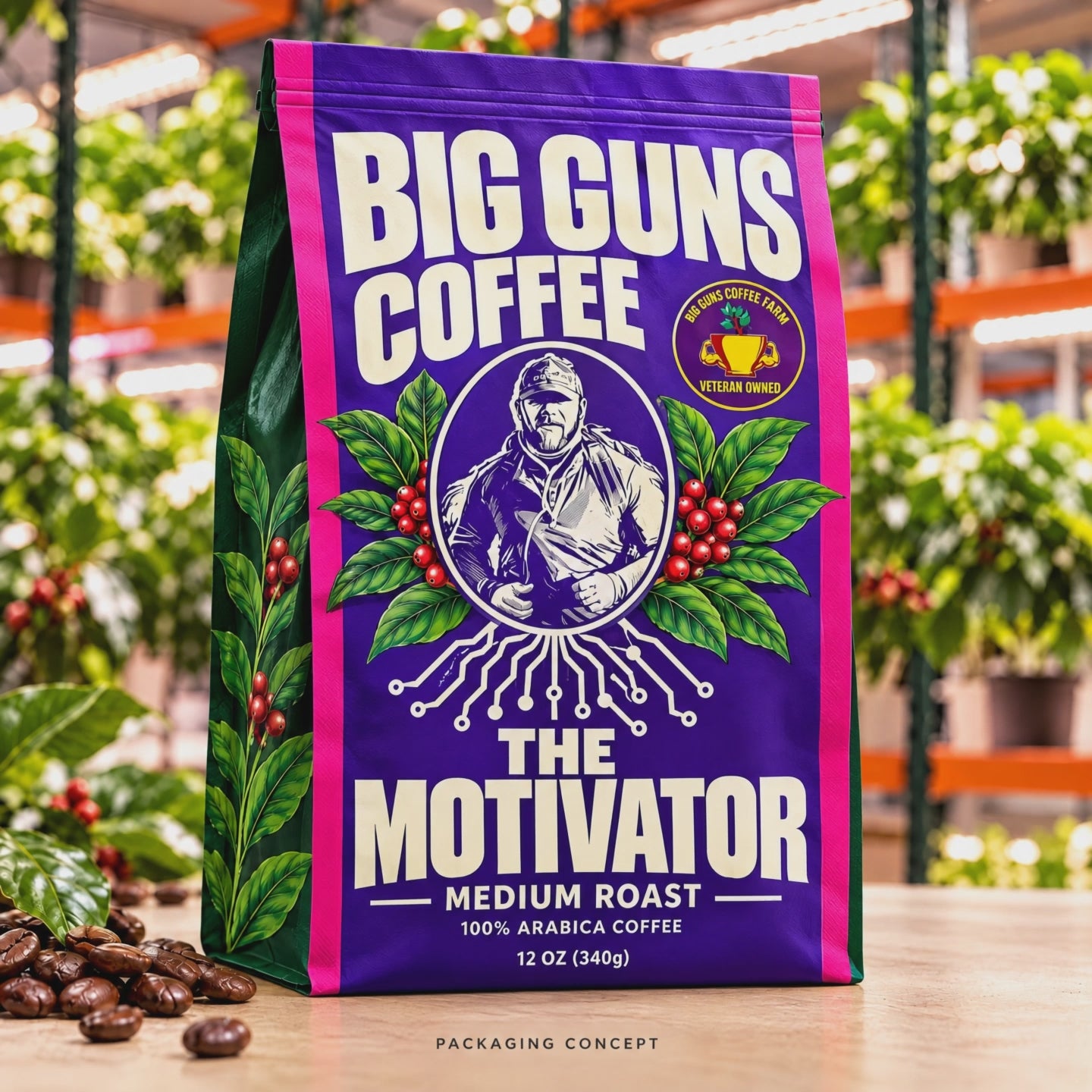 マッスルコーヒー The Motivator Coffee | Big Guns Coffee