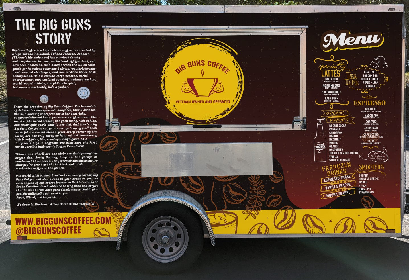 Big Guns Coffee Mobile Trailer