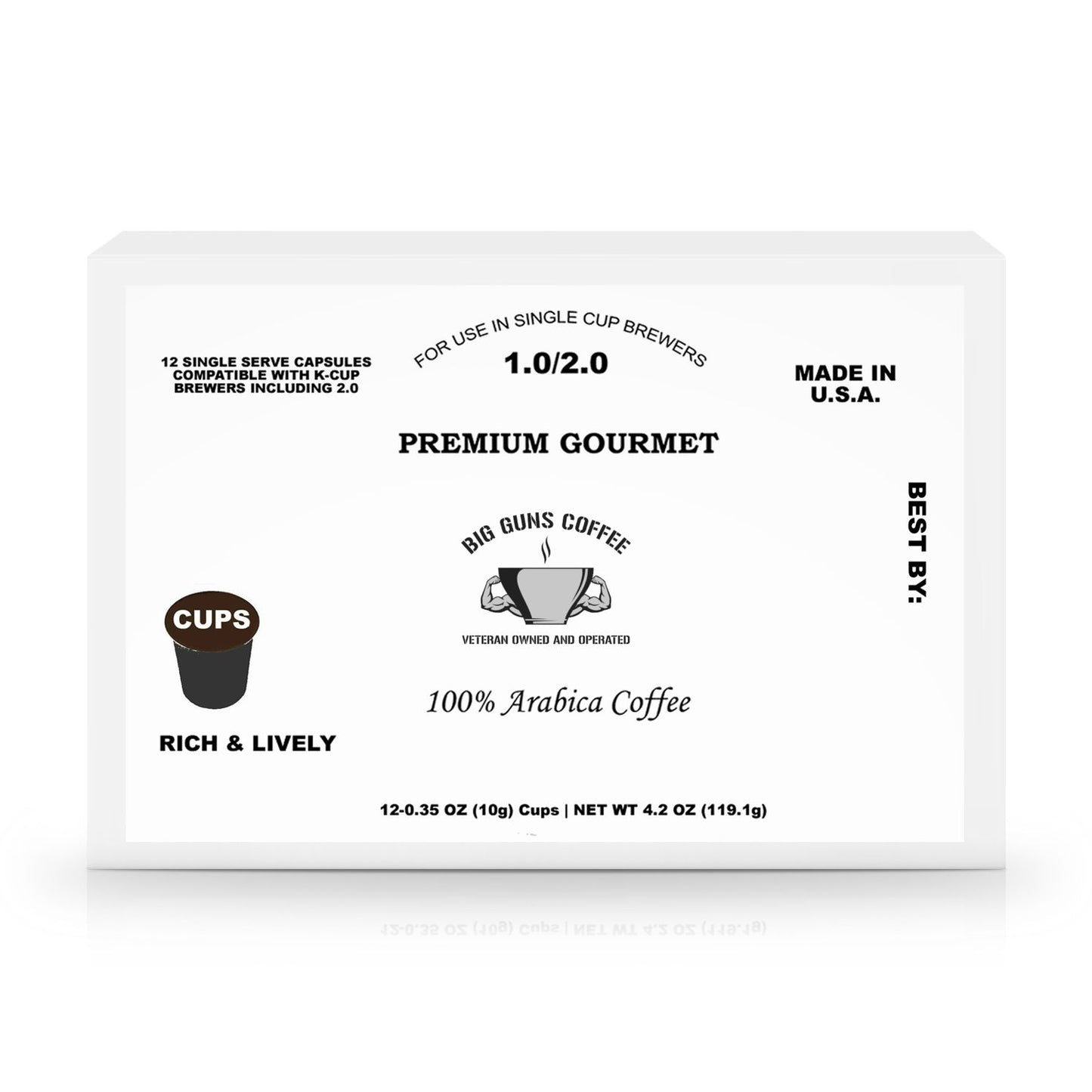 Big Guns Coffee's 60 Pack Single Serve K Cups